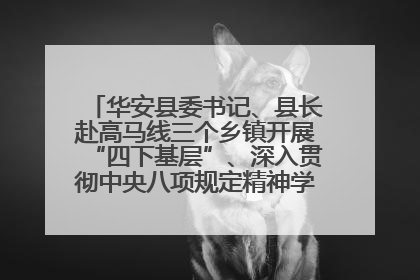 华安县委书记、县长赴高马线三个乡镇开展“四下基层”、深入贯彻中央八项规定精神学习教育工作调研