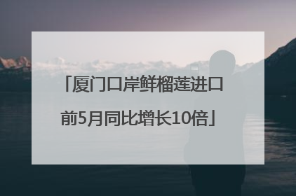 厦门口岸鲜榴莲进口 前5月同比增长10倍
