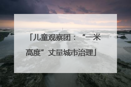 儿童观察团：“一米高度”丈量城市治理