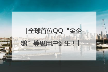 全球首位QQ“金企鹅”等级用户诞生！