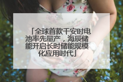 全球首款千安时电池率先量产，海辰储能开启长时储能规模化应用时代