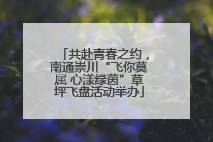 共赴青春之约，南通崇川“飞你莫属 心漾绿茵”草坪飞盘活动举办