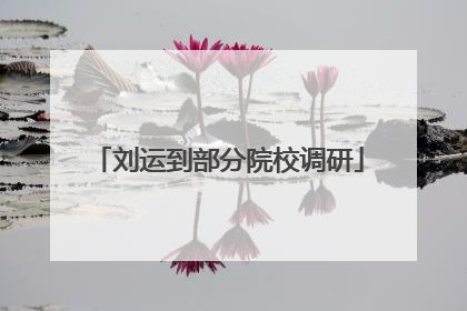 刘运到部分院校调研