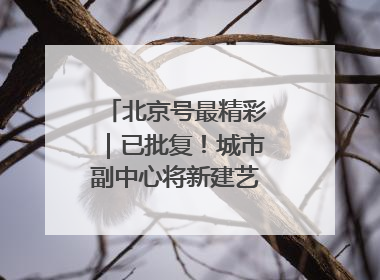 北京号最精彩｜已批复！城市副中心将新建艺术休闲街区