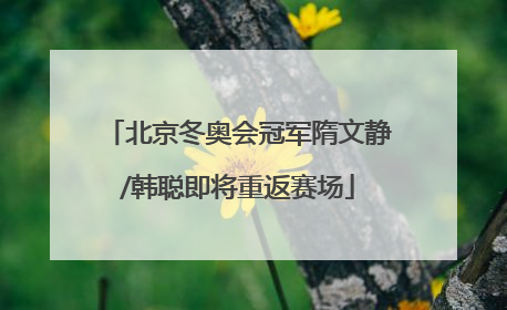 北京冬奥会冠军隋文静/韩聪即将重返赛场