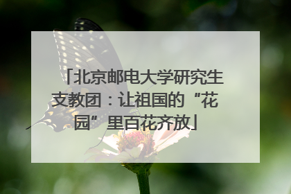北京邮电大学研究生支教团：让祖国的“花园”里百花齐放
