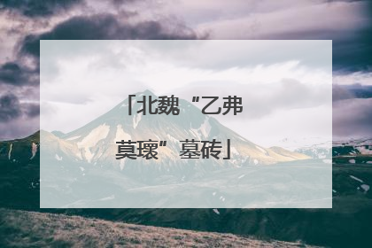 北魏“乙弗莫瓌”墓砖