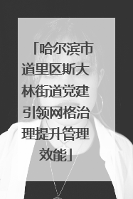 哈尔滨市道里区斯大林街道党建引领网格治理提升管理效能