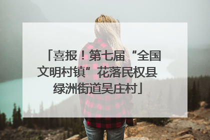 喜报！第七届“全国文明村镇”花落民权县绿洲街道吴庄村
