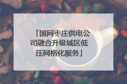 国网枣庄供电公司融合升级城区低压网格化服务