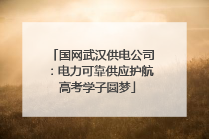 国网武汉供电公司：电力可靠供应护航高考学子圆梦