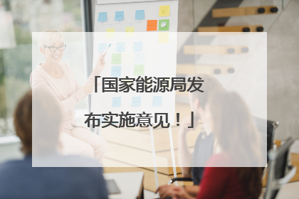 国家能源局发布实施意见！