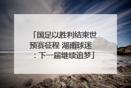 国足以胜利结束世预赛征程 湖南球迷：下一届继续追梦