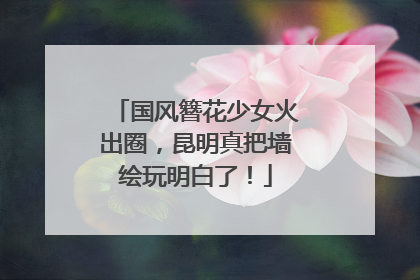国风簪花少女火出圈，昆明真把墙绘玩明白了！