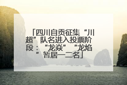 四川自贡征集“川超”队名进入投票阶段：“龙焱”“龙焰”暂居一二名