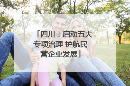 四川：启动五大专项治理 护航民营企业发展