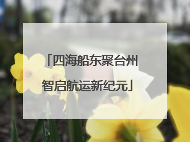 四海船东聚台州 智启航运新纪元