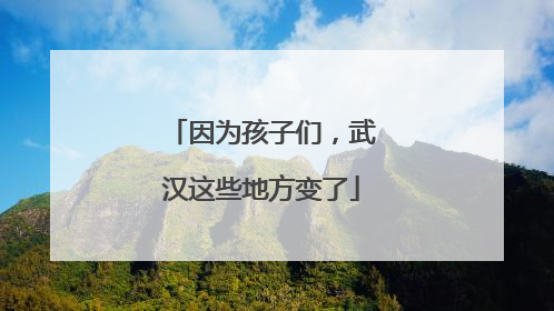 因为孩子们，武汉这些地方变了
