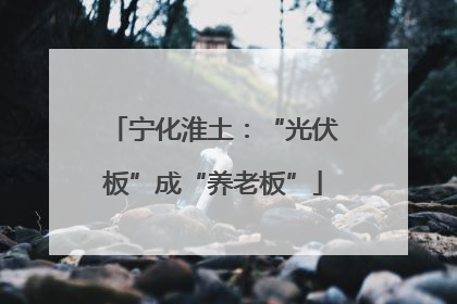 宁化淮土：“光伏板”成“养老板”