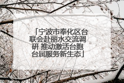 宁波市奉化区台联会赴丽水交流调研 推动激活台胞台属服务新生态