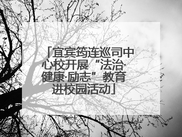 宜宾筠连巡司中心校开展“法治·健康·励志”教育进校园活动