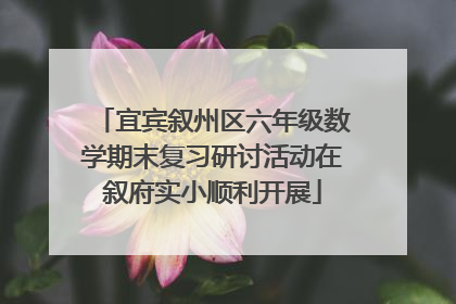 宜宾叙州区六年级数学期末复习研讨活动在叙府实小顺利开展
