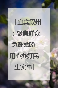 宜宾叙州：聚焦群众急难愁盼 用心办好民生实事