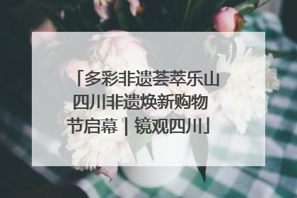 多彩非遗荟萃乐山 四川非遗焕新购物节启幕｜镜观四川