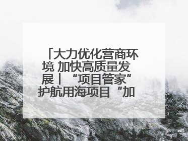 大力优化营商环境 加快高质量发展丨“项目管家”护航用海项目“加速跑”