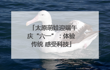 太原萌娃迎端午庆“六一”：体验传统 感受科技