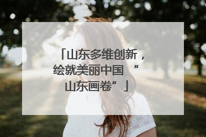 山东多维创新，绘就美丽中国 “山东画卷”