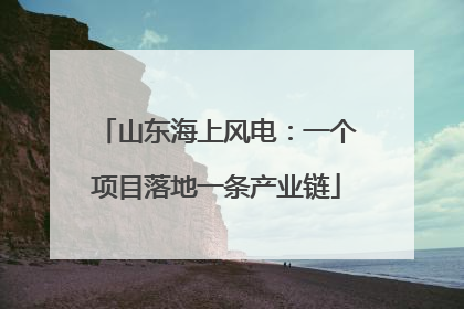 山东海上风电：一个项目落地一条产业链
