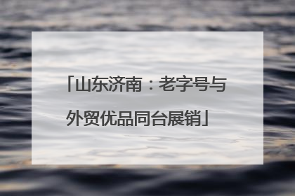 山东济南：老字号与外贸优品同台展销