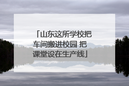 山东这所学校把车间搬进校园 把课堂设在生产线