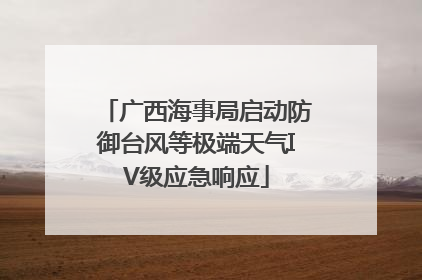 广西海事局启动防御台风等极端天气IV级应急响应