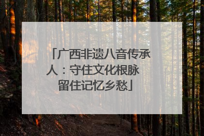 广西非遗八音传承人：守住文化根脉 留住记忆乡愁