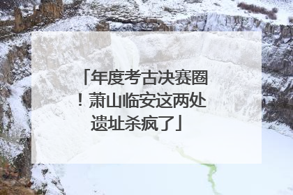 年度考古决赛圈！萧山临安这两处遗址杀疯了