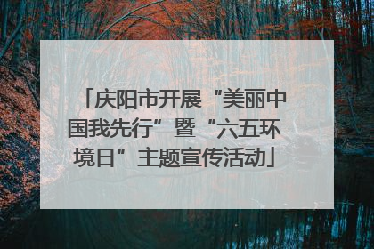 庆阳市开展“美丽中国我先行”暨“六五环境日”主题宣传活动