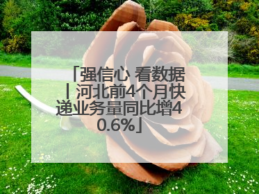 强信心 看数据丨河北前4个月快递业务量同比增40.6%