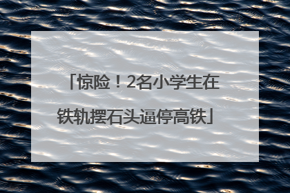 惊险！2名小学生在铁轨摆石头逼停高铁
