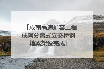 成南高速扩容工程成阿分离式立交桥钢箱梁架设完成