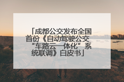 成都公交发布全国首份《自动驾驶公交“车路云一体化”系统联调》白皮书