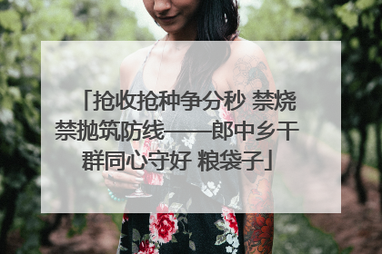 抢收抢种争分秒 禁烧禁抛筑防线——郎中乡干群同心守好 粮袋子