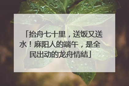 抬舟七十里，送饭又送水！麻阳人的端午，是全民出动的龙舟情结