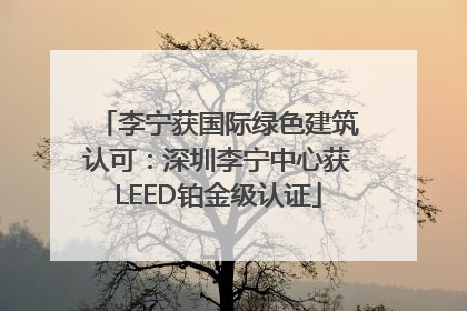 李宁获国际绿色建筑认可：深圳李宁中心获LEED铂金级认证