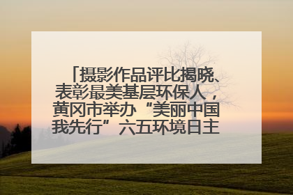 摄影作品评比揭晓、表彰最美基层环保人，黄冈市举办“美丽中国我先行”六五环境日主题宣传活动