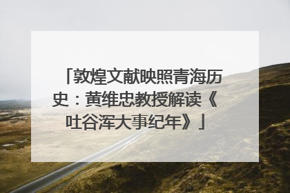 敦煌文献映照青海历史：黄维忠教授解读《吐谷浑大事纪年》