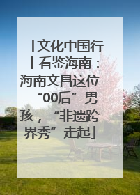 文化中国行丨看鉴海南：海南文昌这位“00后”男孩，“非遗跨界秀”走起