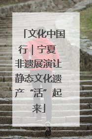 文化中国行｜宁夏 非遗展演让静态文化遗产“活”起来