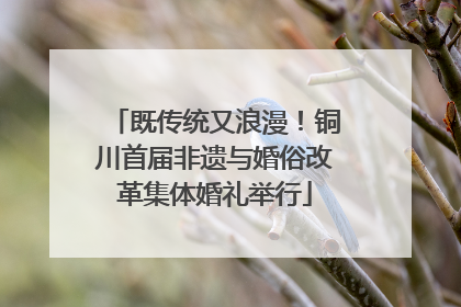 既传统又浪漫！铜川首届非遗与婚俗改革集体婚礼举行